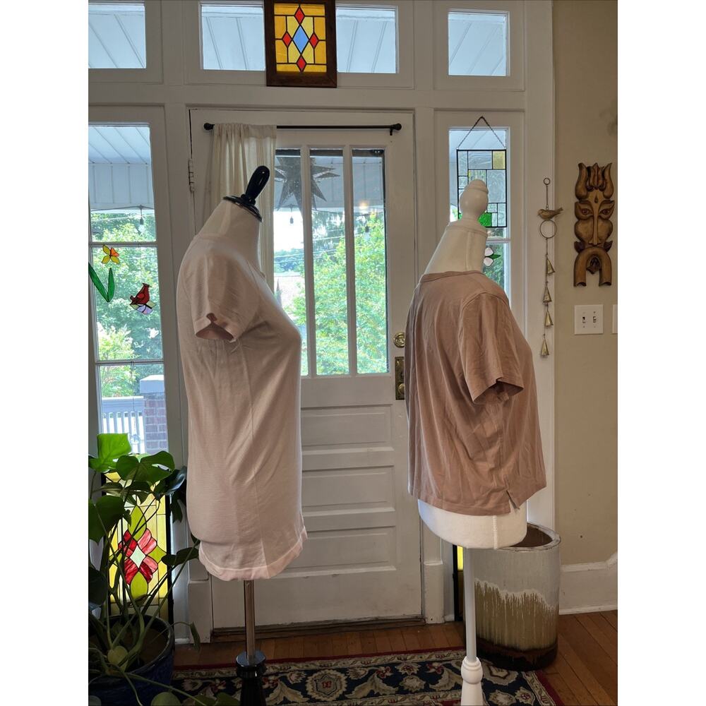 Lululemon Swiftly Tech/ Cotton Tee Shirt Lot Of 2 Women’s Size 8 Bundle Pink Top - Picture 2 of 13